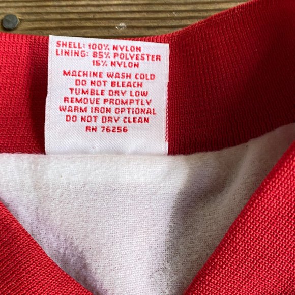 CARDINAL Vintage 50's 60's USA Made RED Satin Jacket Lined Windbreaker Sz.Large - Picture 9 of 15